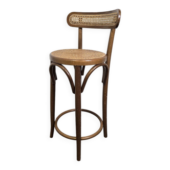 Bentwood Bar Stool with Cane Seat & Back