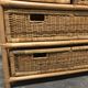 Dresser vintage Wicker/rattan and bamboo 2 large and 2 small drawers