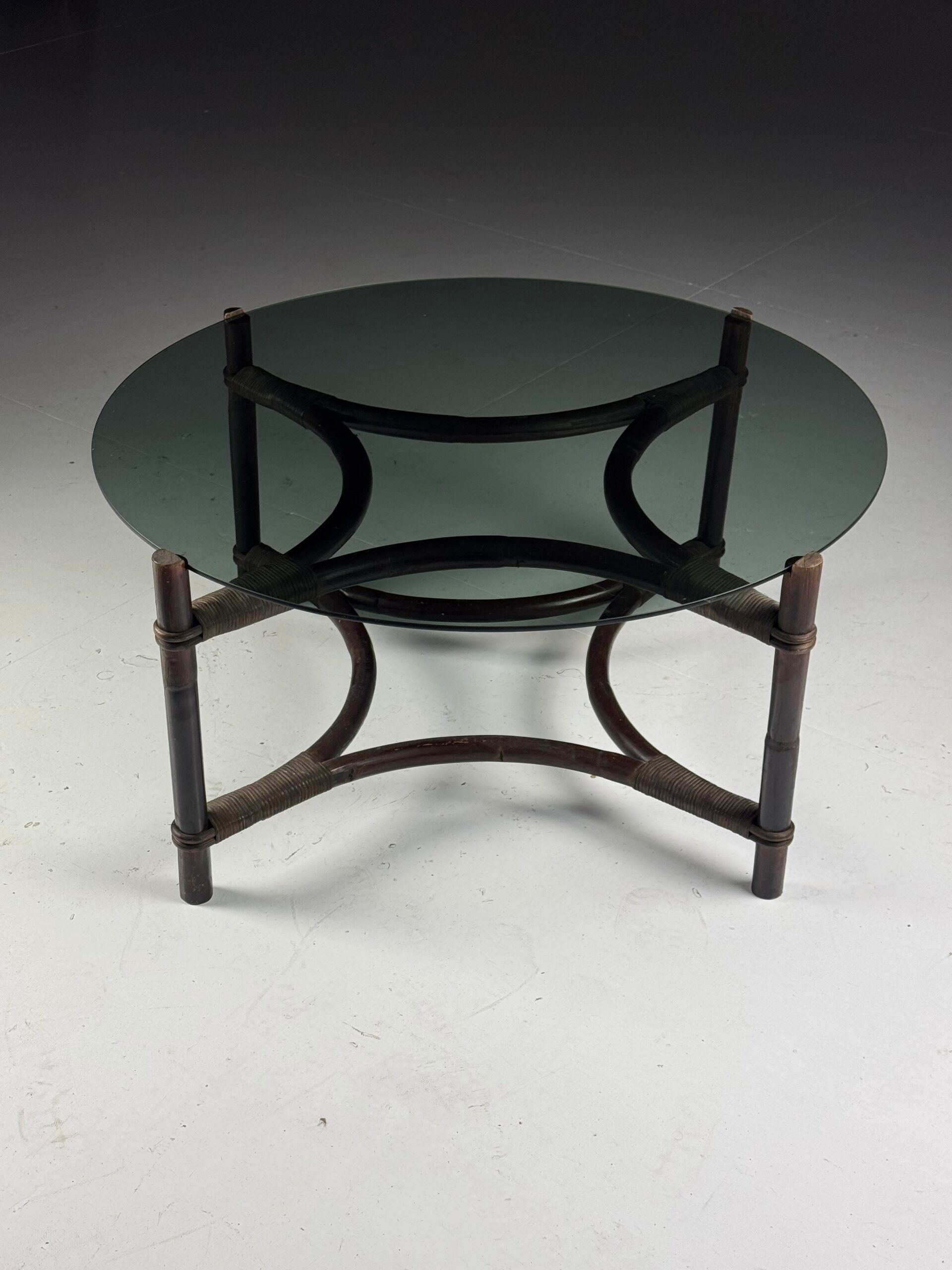 Rattan coffee table vintage