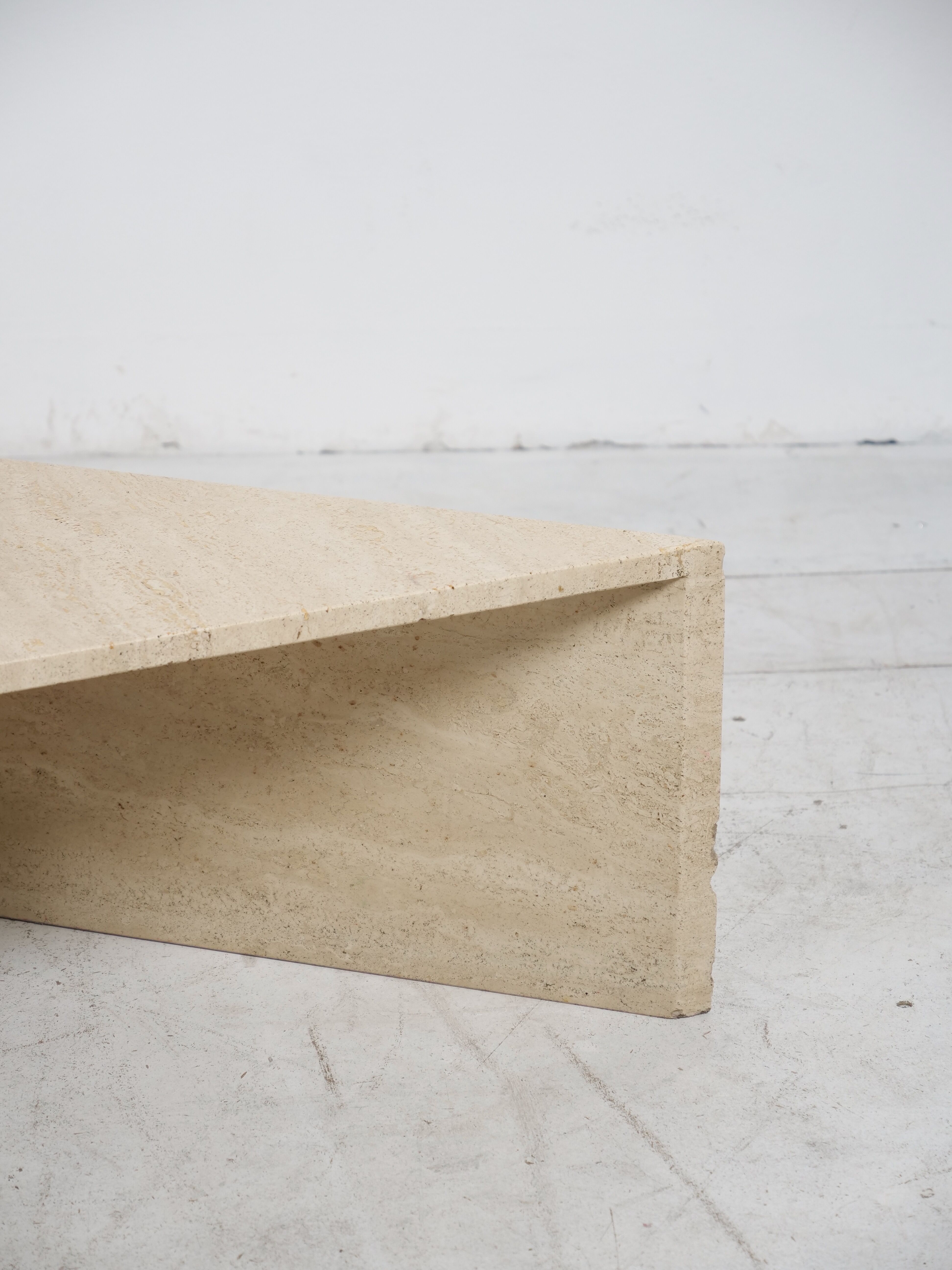 Table basse modulable en travertin Up & Up italie 1970