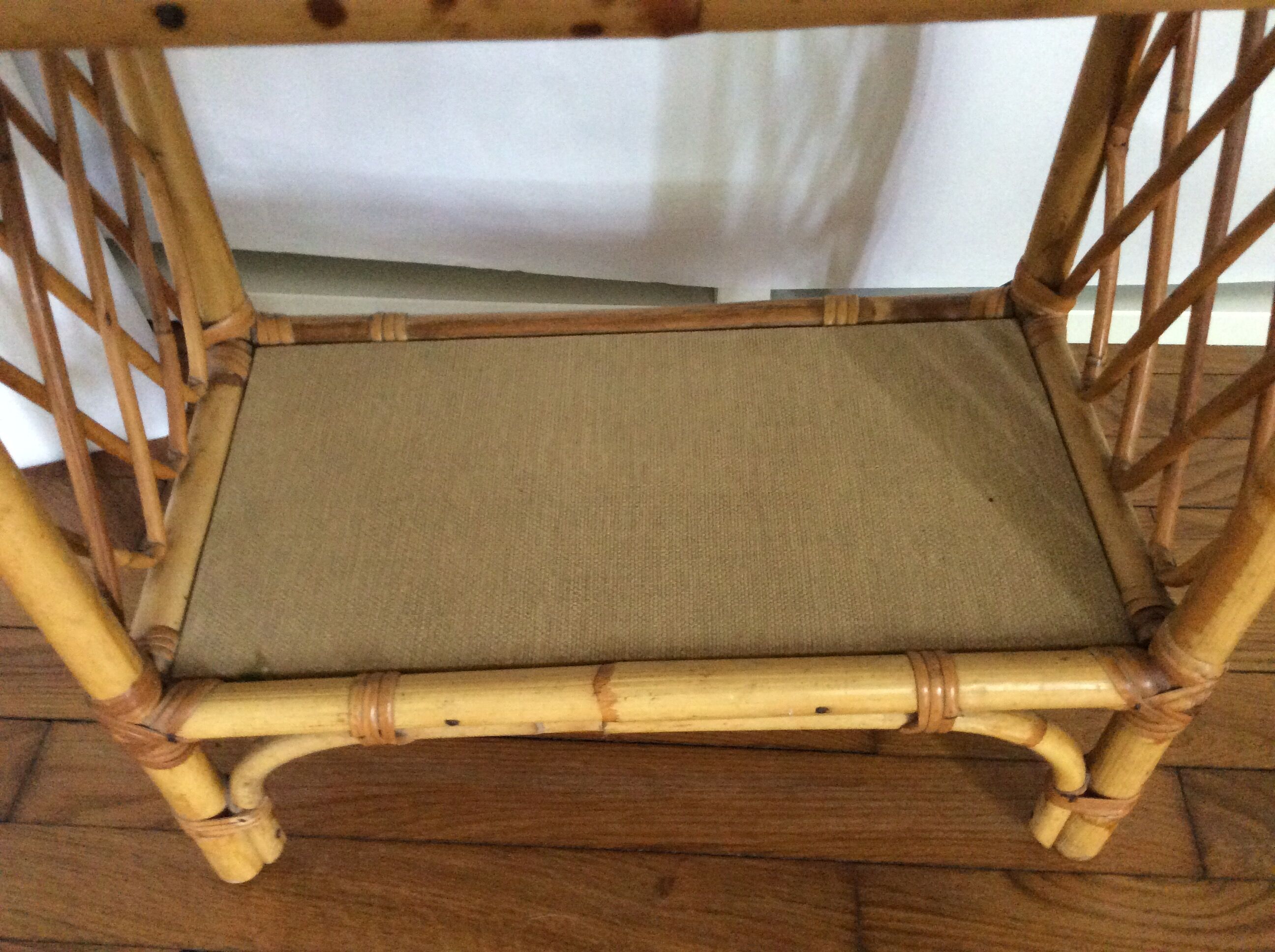 Vintage rattan shelf