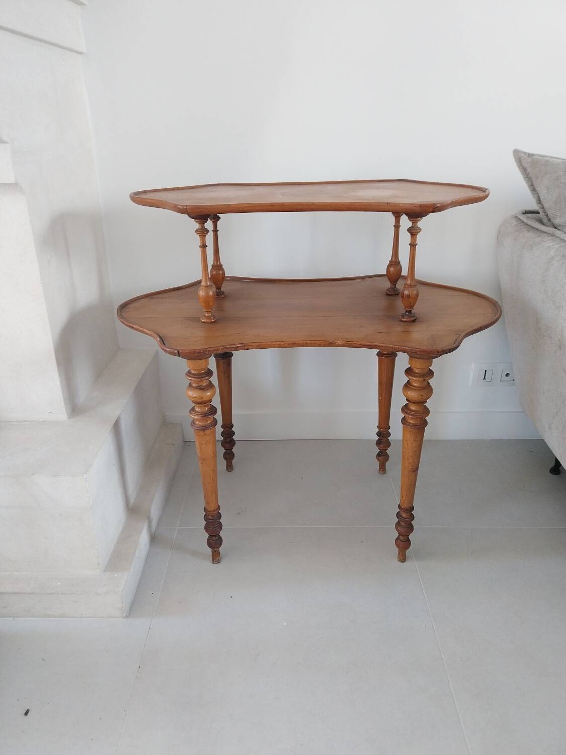 Louis XV style walnut tea table