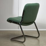 Chaise chromée vert menthe des années 1970