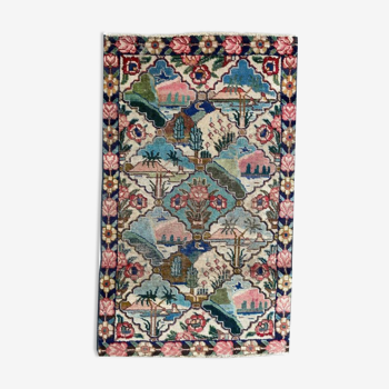 Vintage decorative carpet Mahal 129x79cm