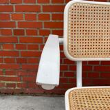 Cesca chair model with armrest in white