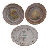 3 Bonaudi Vallauris dinner plates