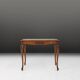 Sculpted Side Table in Wood, Glass & Rattan, France 1950s