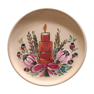 Hand-painted Christmas plate