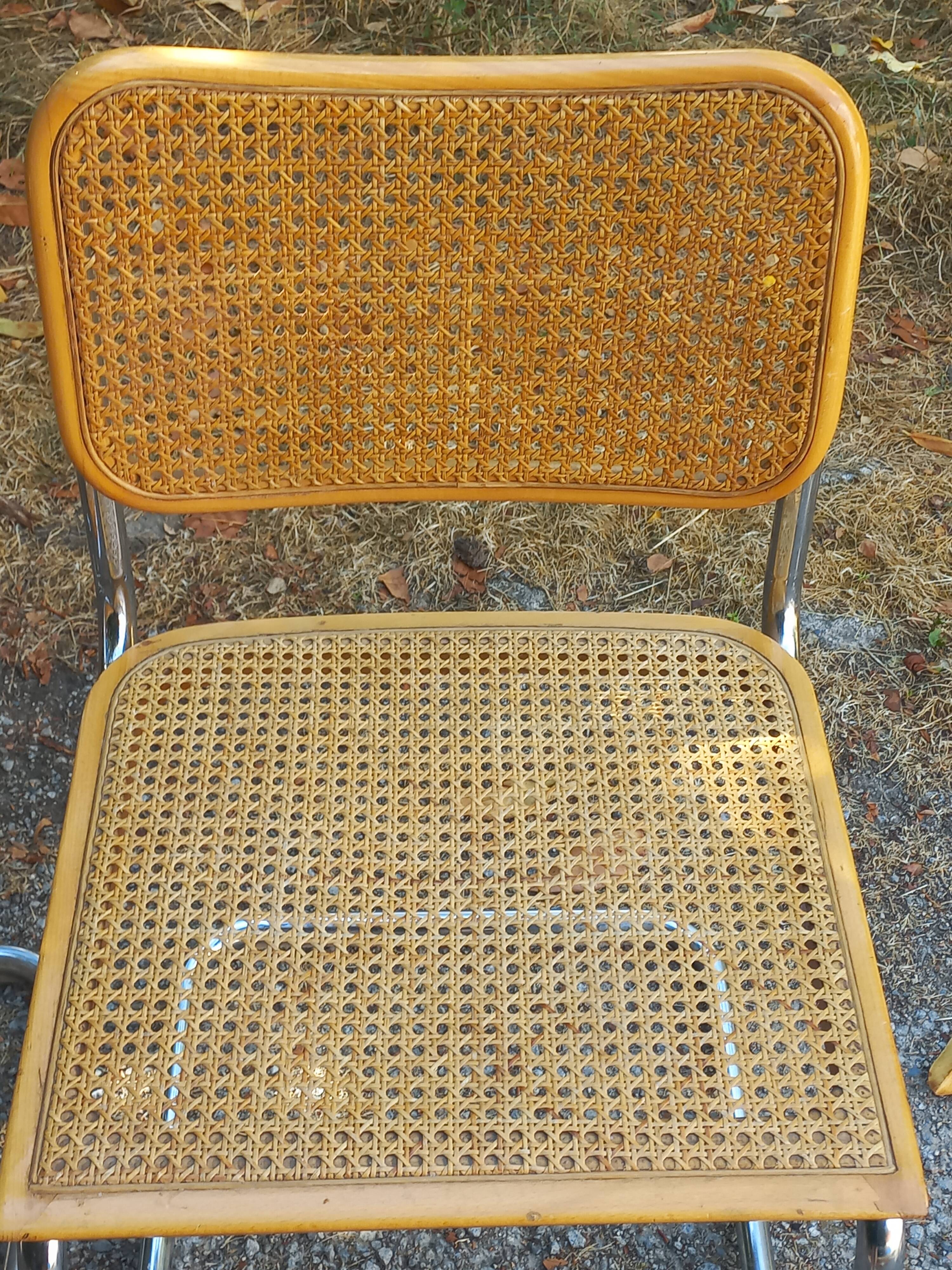 Set of 3 Cesca B32 chairs by Marcel Breuer