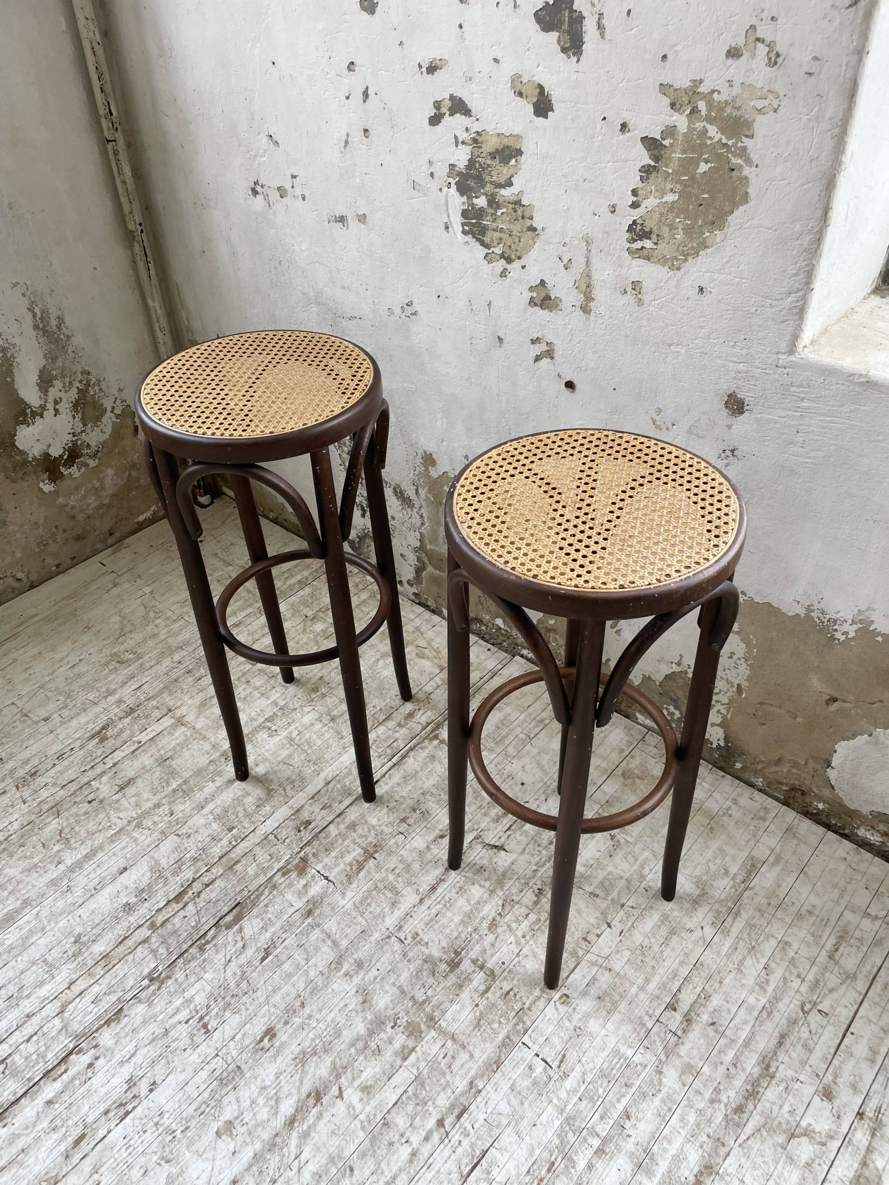 High cane bistro stools