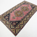 Tapis Oushak rose 4x7 fait main, 120x214Cm