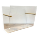 Porte-revues design par David Lange – Plexiglas et laiton – Vintage