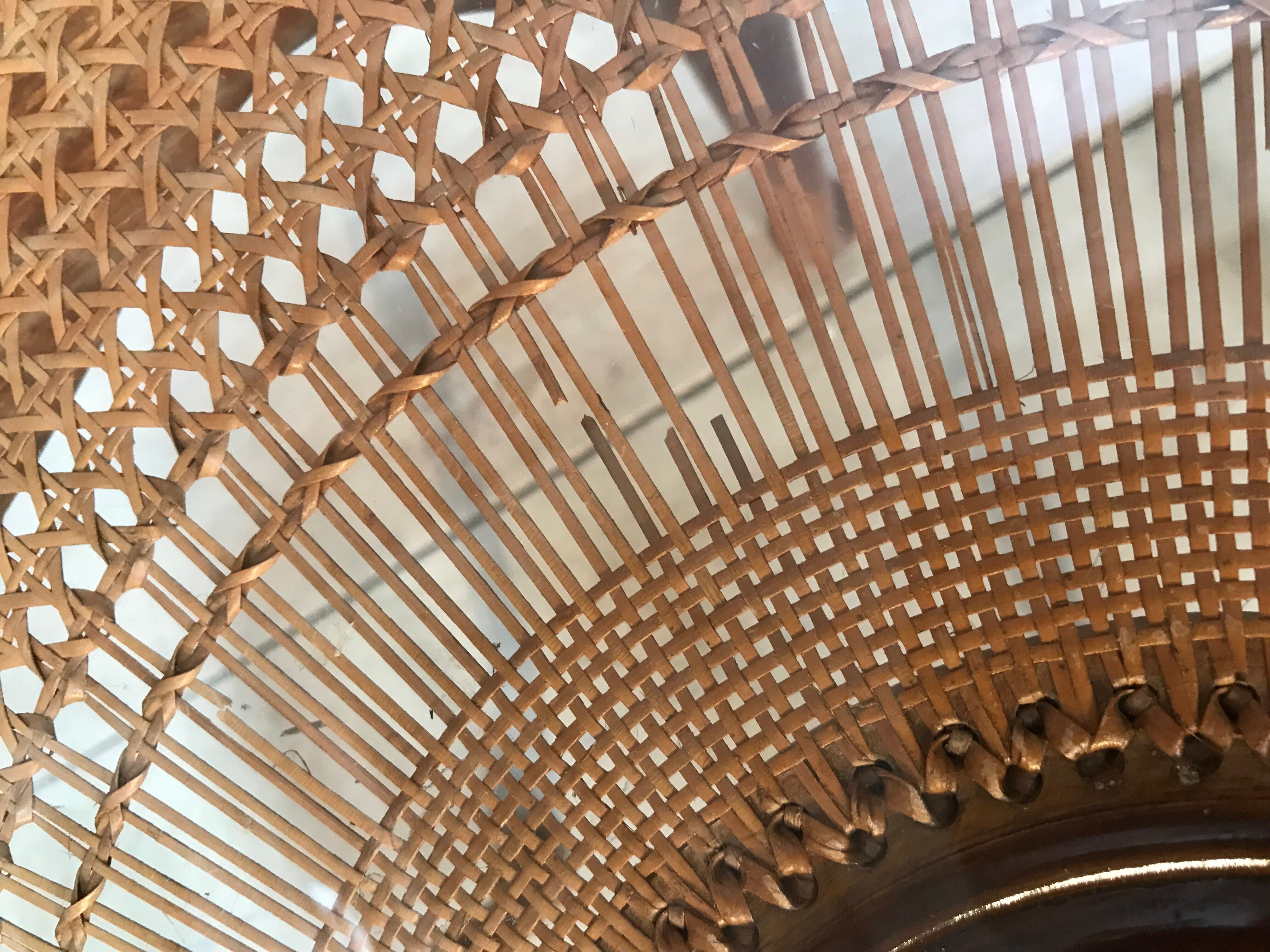 Coffee table in cannage