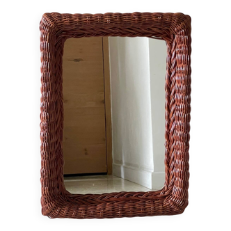 VINTAGE Rattan MIRROR