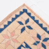 4x8 Salmon & Blue Handmade Wool Oushak Rug, 141x230Cm SK 20160