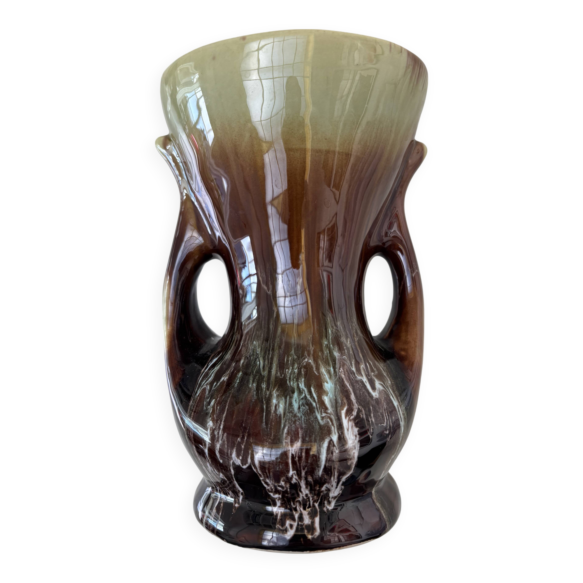 Vallauris vase in glazed ceramic