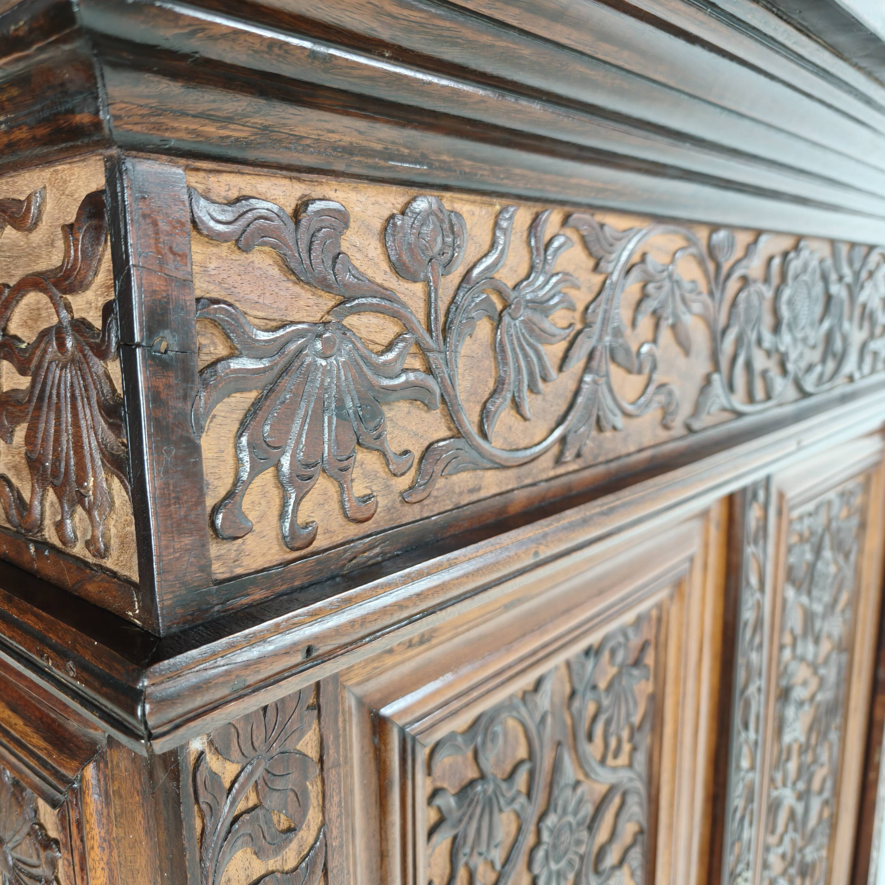 19th Century Carved Colonial Cabinet – Dutch East Indies