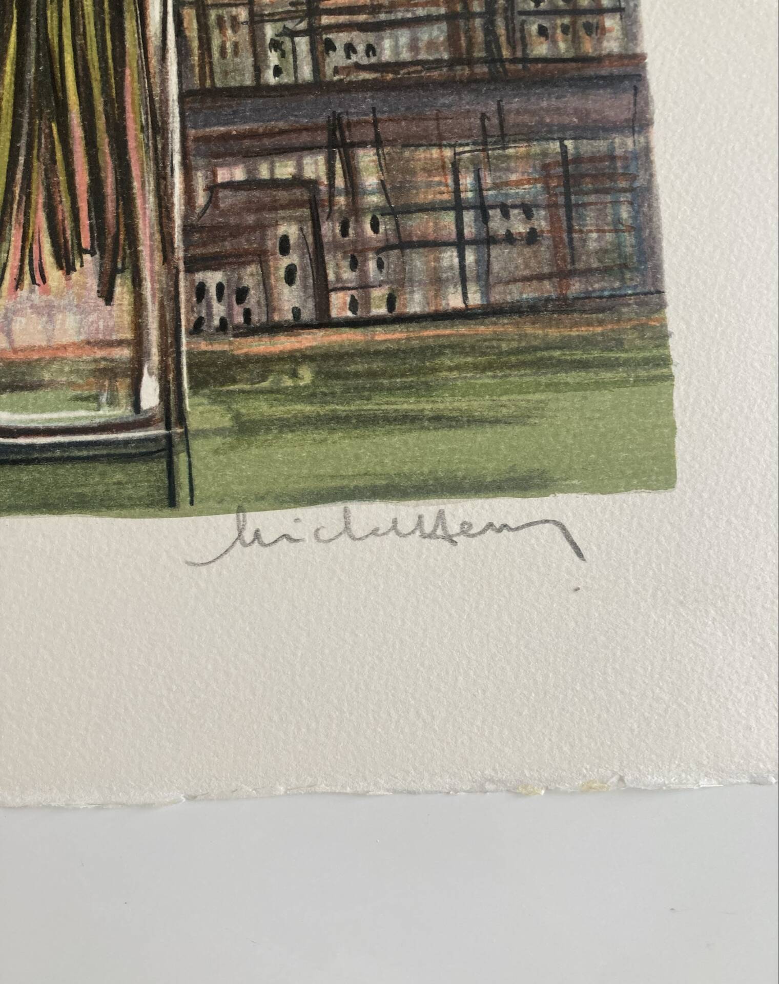 Numbered and signed lithograph by Michel Henry - Urban landscape - Paris
