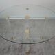 Dining table in lucite and Italian design glass for Metalarte from the 70s