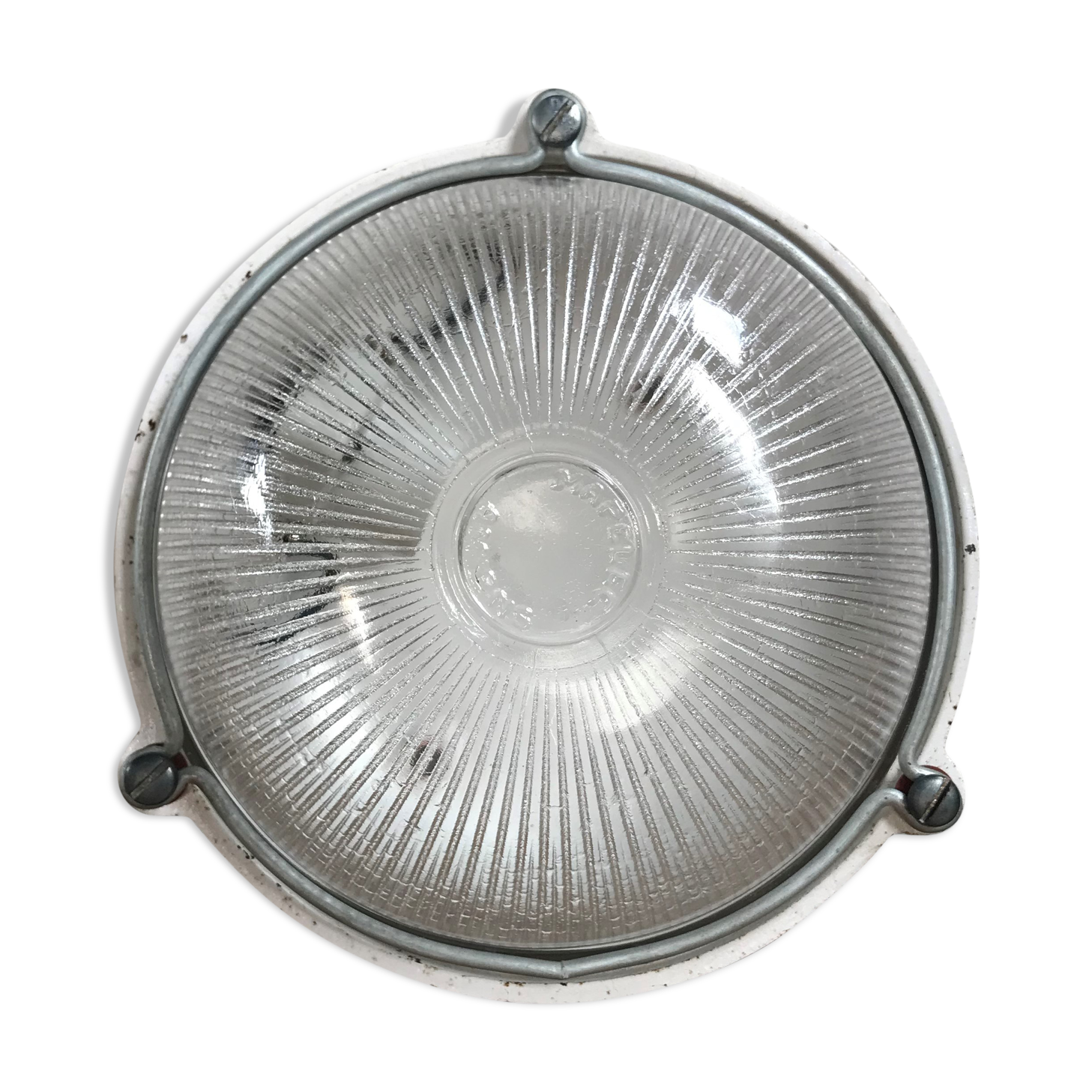 Cast window and holophane glass applied