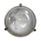 Cast window and holophane glass applied