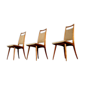 3 Dining Chairs Midcentury Scandinavien