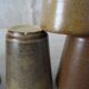 Lot 8 glasses sandstone cups stamped Digoin mug vintage cup