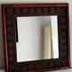 70×70 colonial style wall mirror – natural rattan frame, very good condition