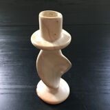 Twisted stone candle holder