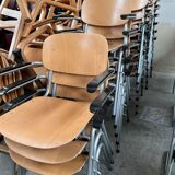 Set of 40 school chairs with armrests, 70s, Netherlands