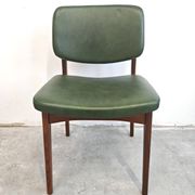 Mid-Century Modern dining chair in teak and leather, Denmark 1960s
