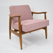 Fauteuil vintage original "CoCo", années 60, entièrement restauré, rose