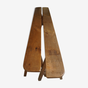 Pair of rustic benches