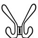 Vintage Ikea Frän Wire Metal Coat Racks / Wall Coat Rack