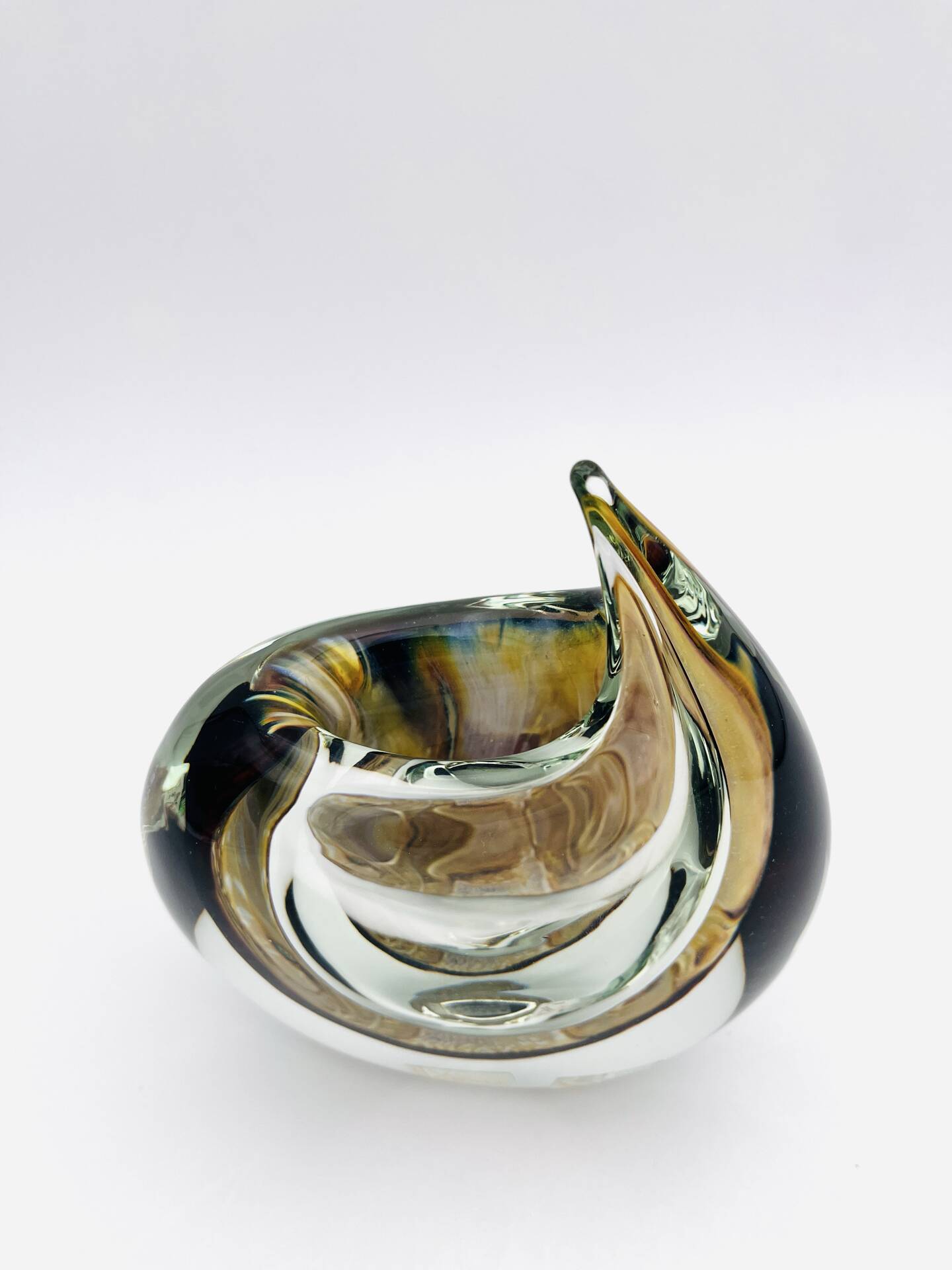 Vase Sculpture Murano Sommerso Michele Onesto Oball Art Glass Signed