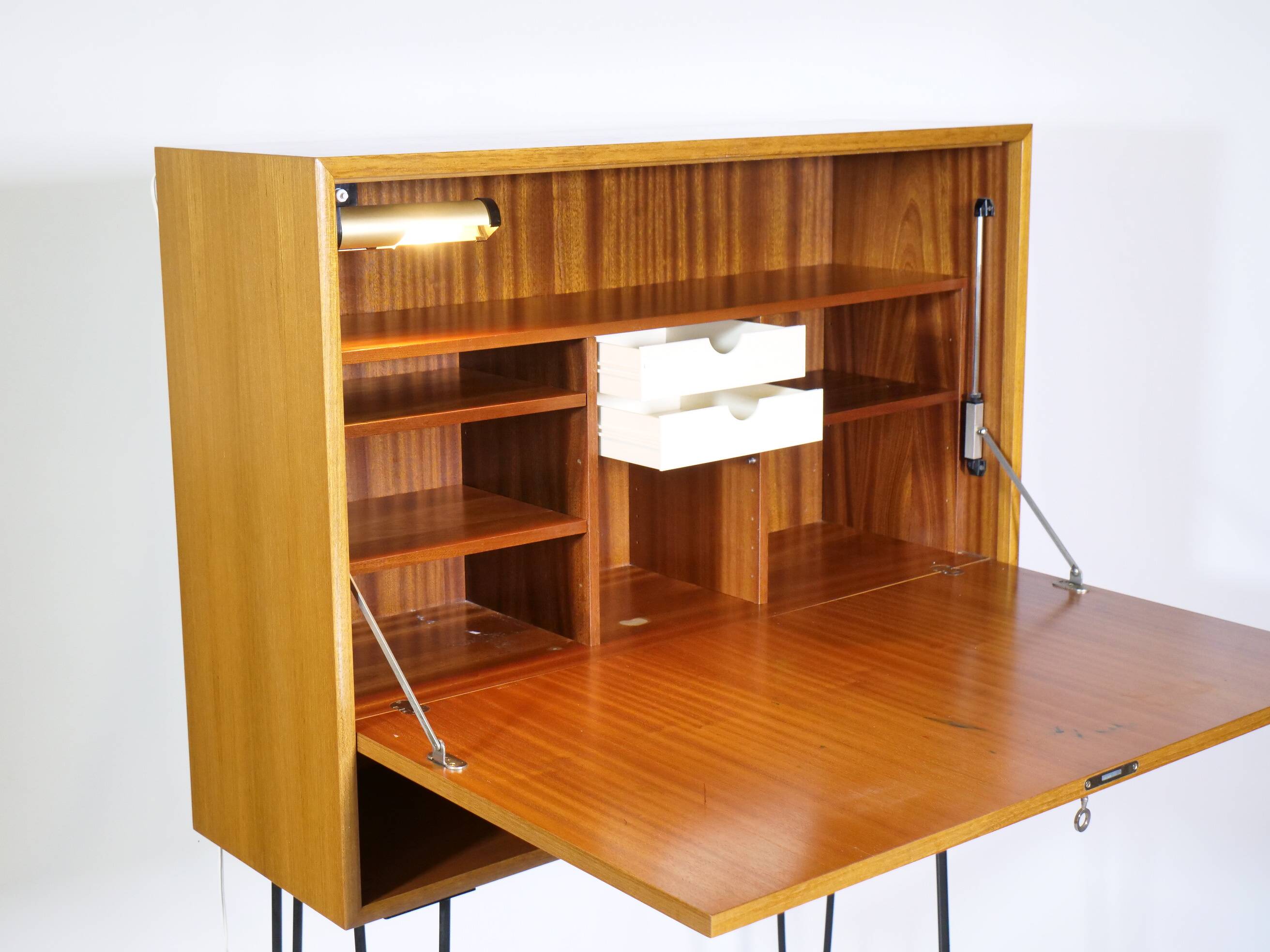 Teak secretary highboard from WK Möbel, 1960s