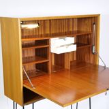 Teak secretary highboard from WK Möbel, 1960s