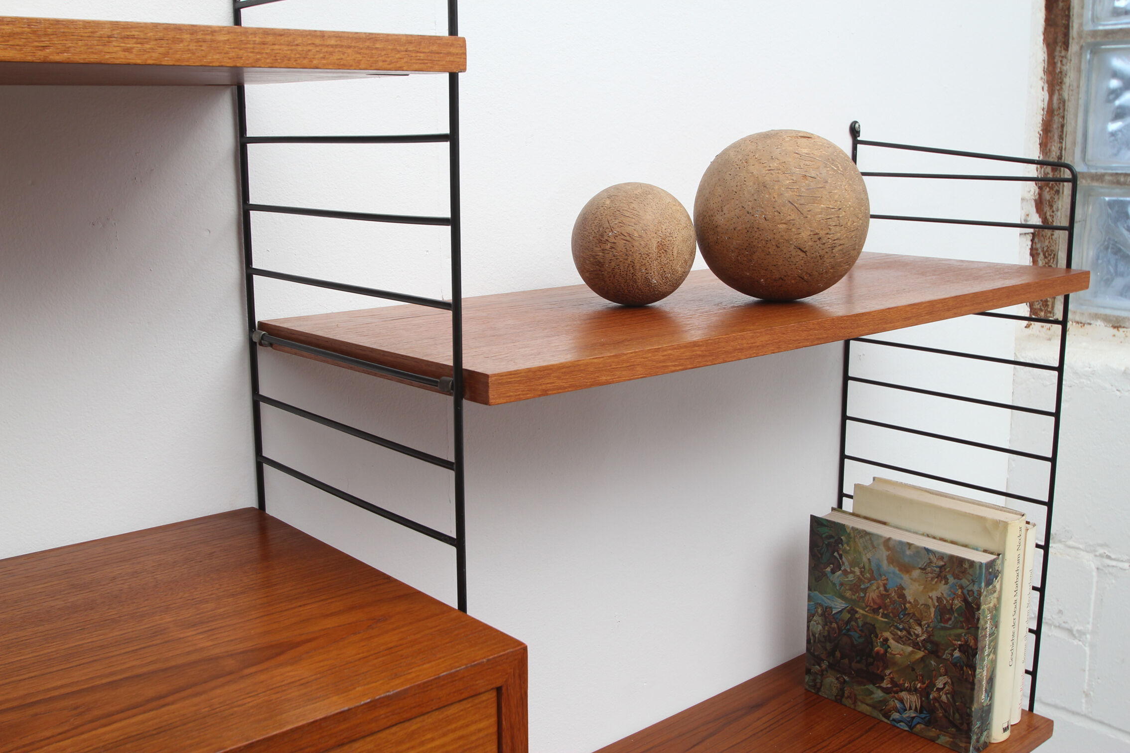 1960s wall unit teak Nisse Strinning, with secretary