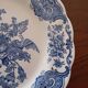 Assiettes plates anglaises Ridgway 'Windsor' bleu & blanc