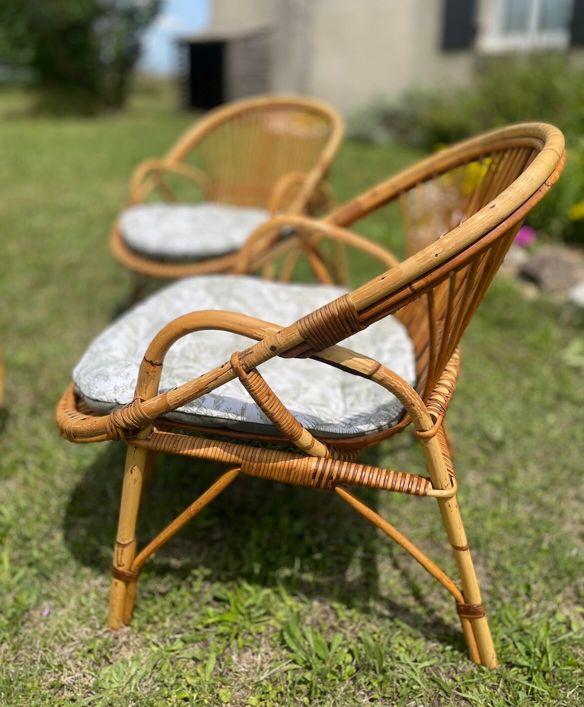 Restored garden furniture
