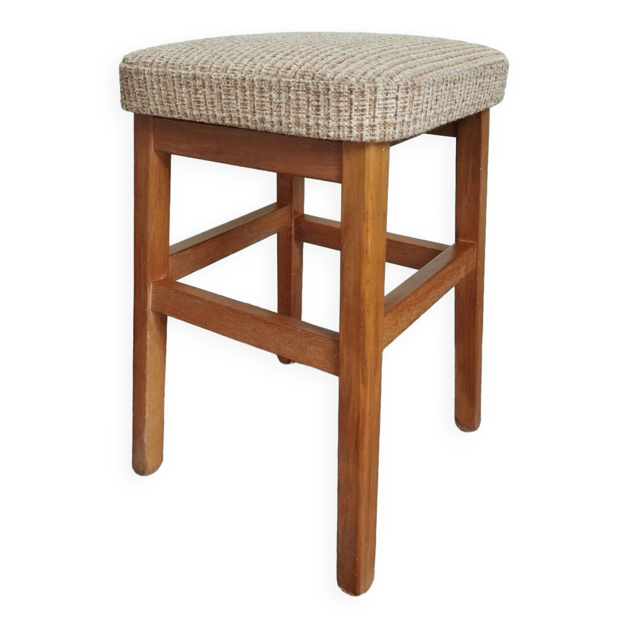 Tabouret bois et tissu scandinave