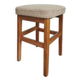 Scandinavian wood and fabric stool