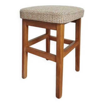 Tabouret bois et tissu scandinave