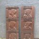 Pair of carved African wall panels in wood – vintage tribal art