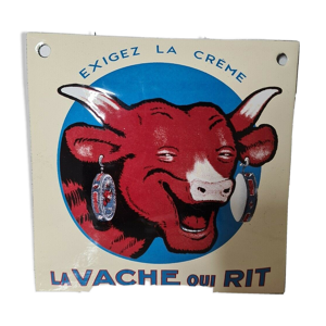 Plaque émaillée la vache qui