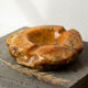 Empty Ashtray in Orange Alabaster Made in Italy