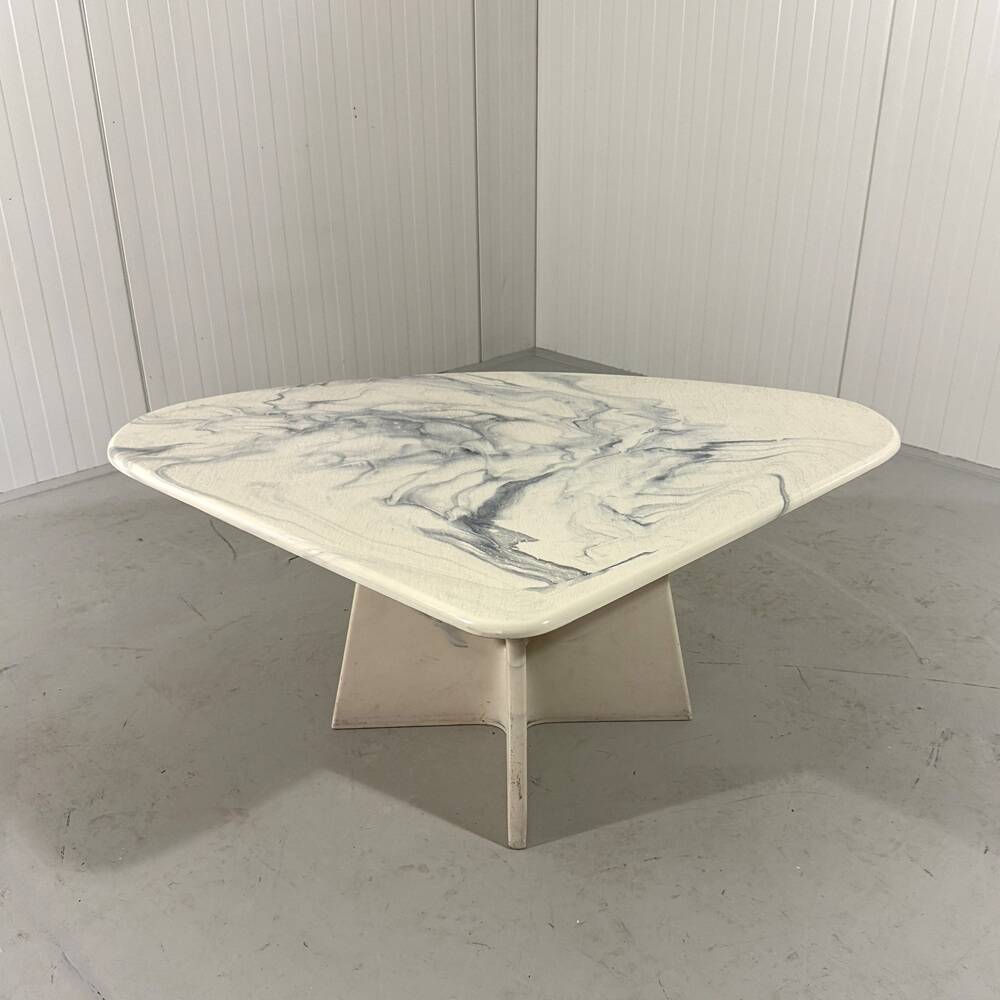 Artificial marble coffee table side table 1980’s