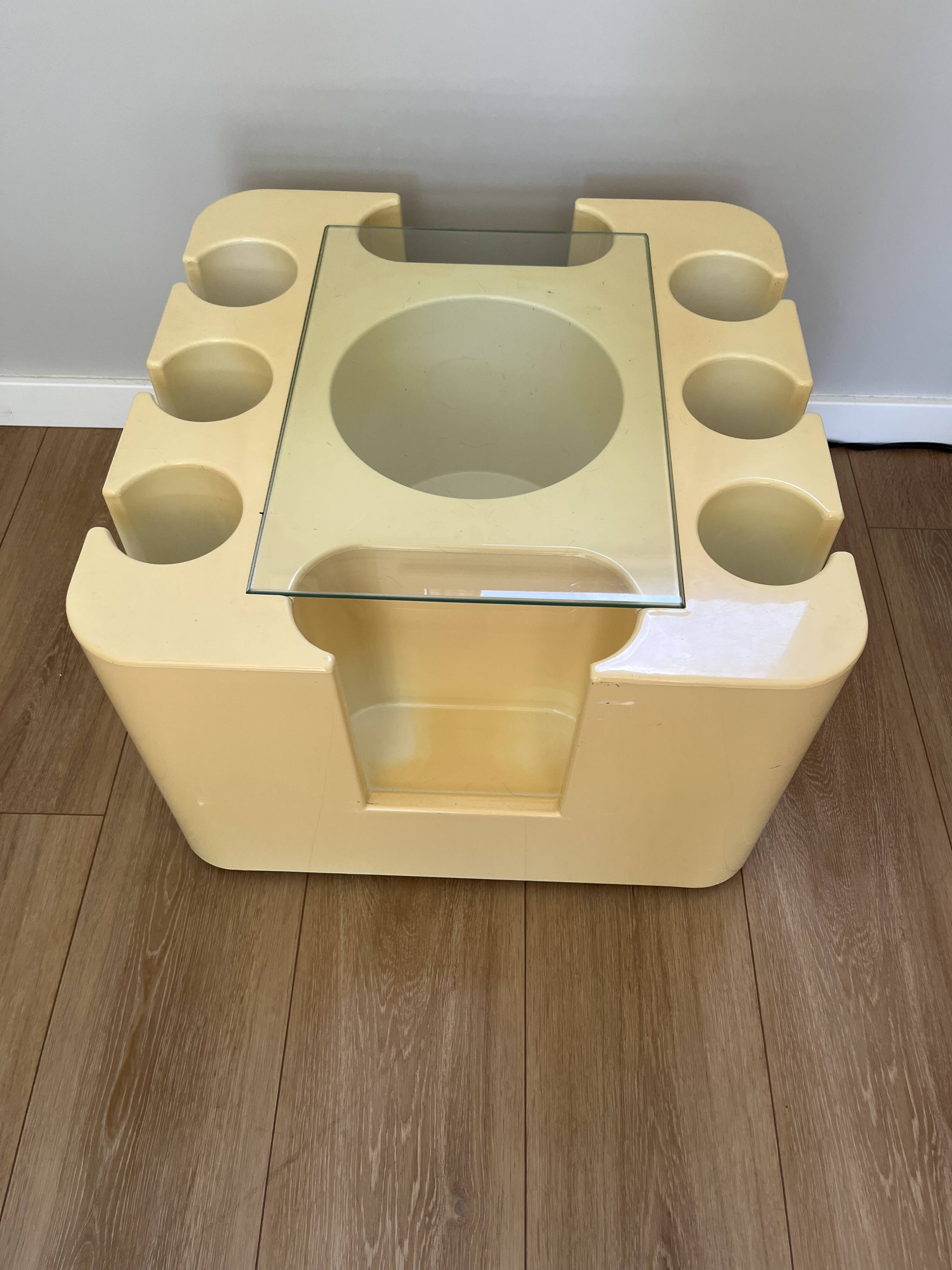 Bacco bar on wheels by Sergio Mazza for Artemide 1967