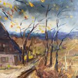 Painting, landscape by Guyard, circa 1960