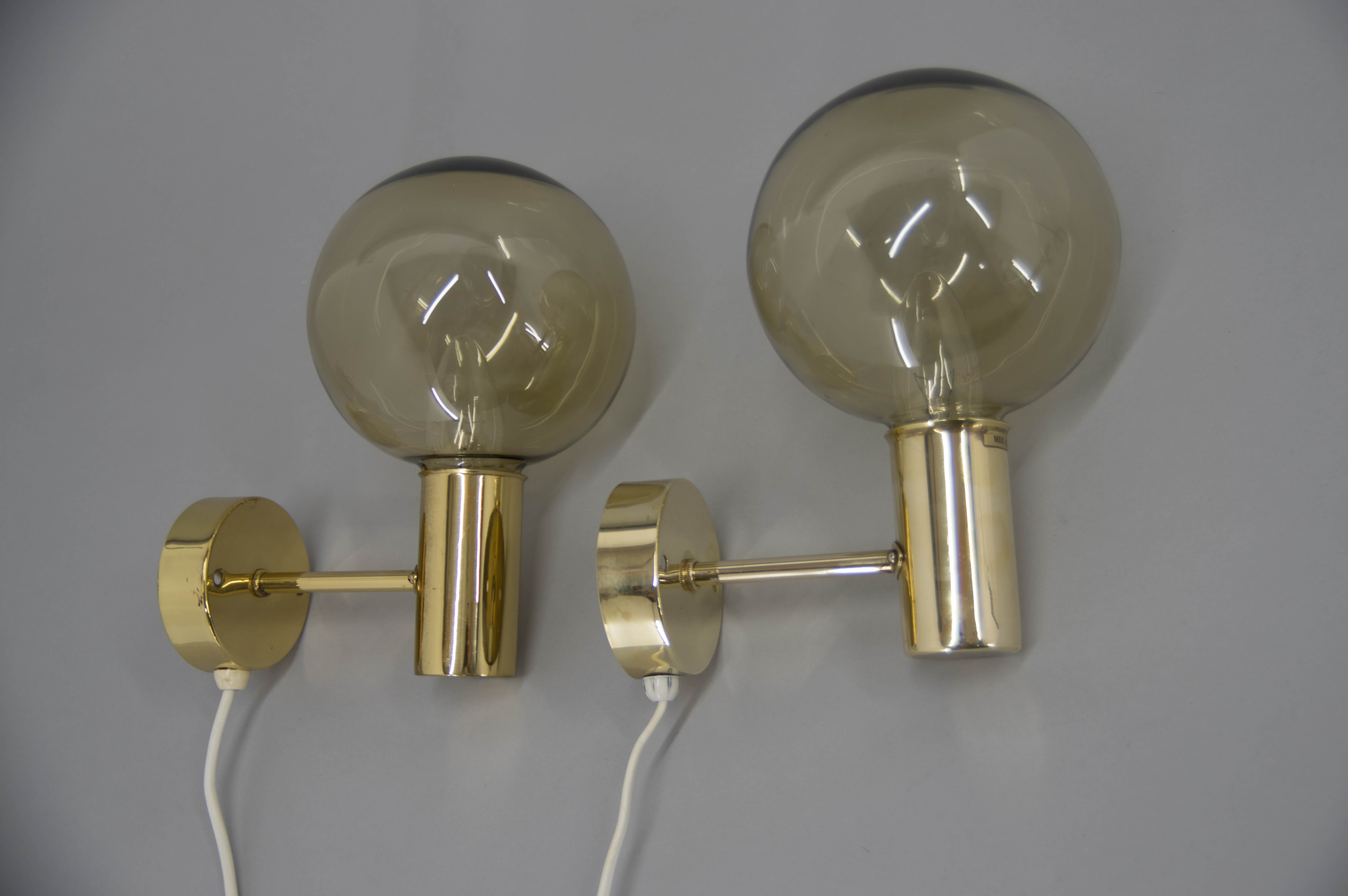 Set of Two Hans-Agne Jakobsson Wall Lamps, 1960s